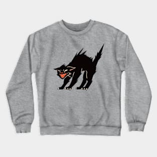 Angry Black Cat Crewneck Sweatshirt